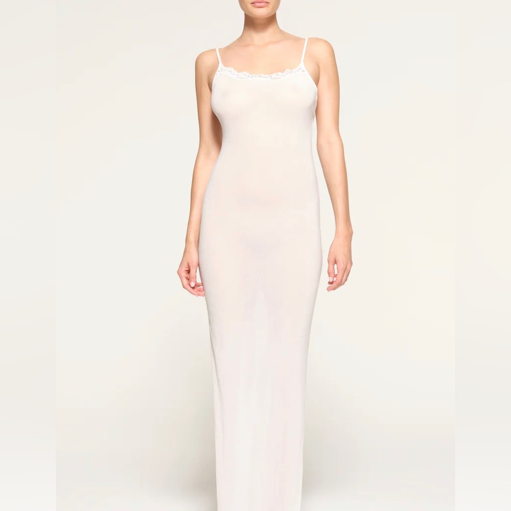 SKIMS - Bridal Shop Mesh Long Dress White